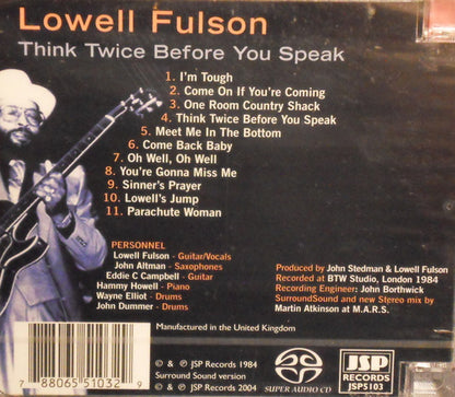 Lowell Fulson - Think Twice Before You Speak (SACD) | USED - BLUES / USED *NEAR MINT*