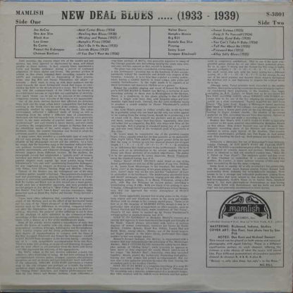 Various - New Deal Blues: 1933-1939 (VINYL LP MAMLISH S-3801 1970) | - BLUES / USED *NEAR MINT*