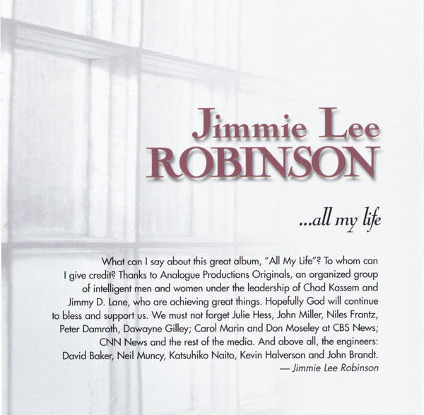 Jimmie Lee Robinson - ...All My Life (SACD) | USED - BLUES / USED *NEAR MINT*