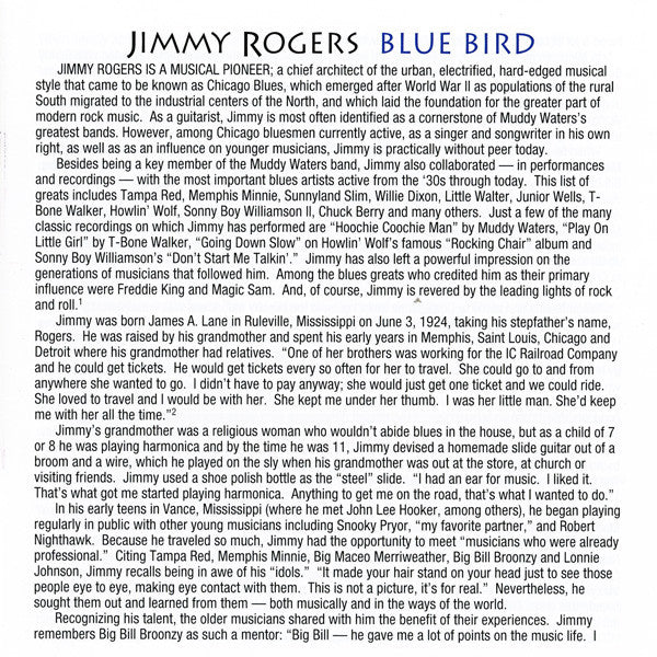 Jimmy Rogers - Blue Bird (CD) | USED - BLUES / USED *NEAR MINT*