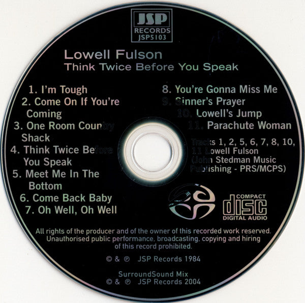 Lowell Fulson - Think Twice Before You Speak (SACD) | USED - BLUES / USED *NEAR MINT*