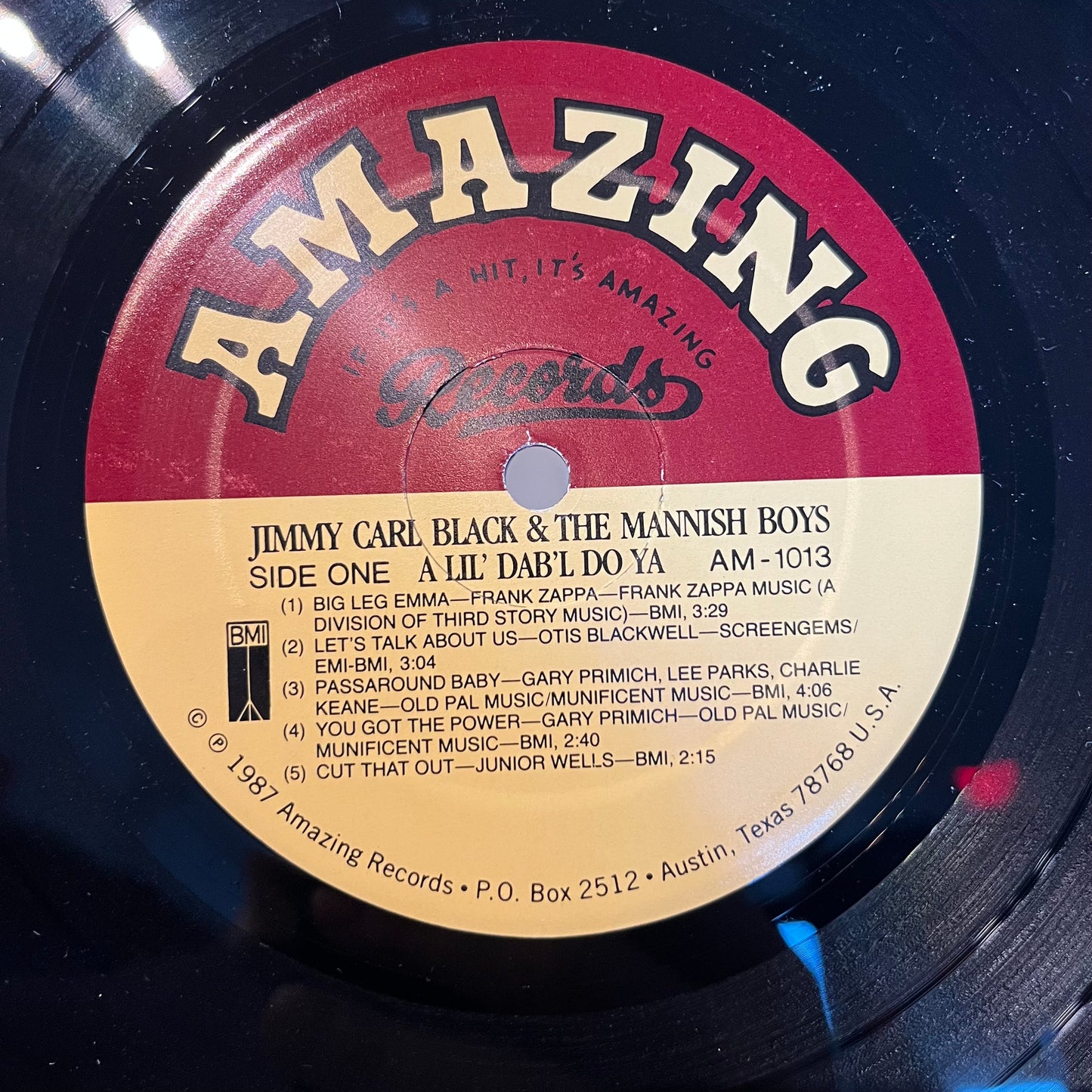 Jimmy Carl Black - A Lil' Dab'l Do Ya | Near Mint (NM) Excellent (EX) - BLUES / USED *NEAR MINT*
