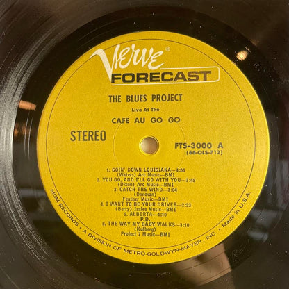 The Blues Project - Live At The Cafe Au Go Go (VINYL) | Near Mint (NM) Very Good Plus (VG+) - BLUES / USED *NEAR MINT*