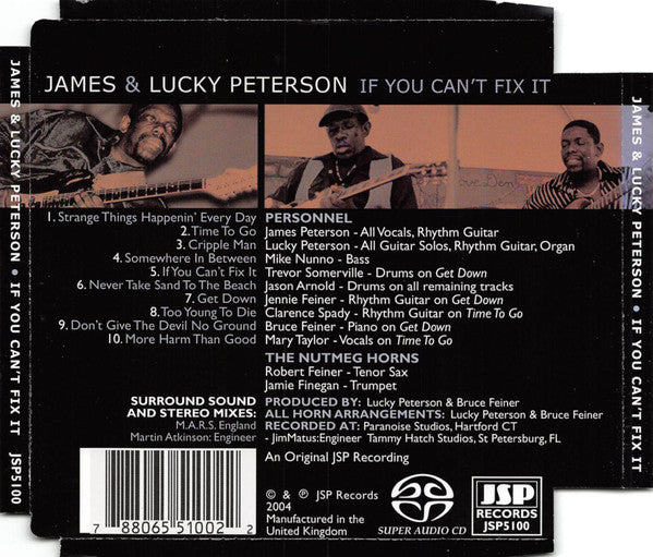 James & Lucky Peterson - If You Can't Fix It (SACD) | USED - BLUES / USED *NEAR MINT*