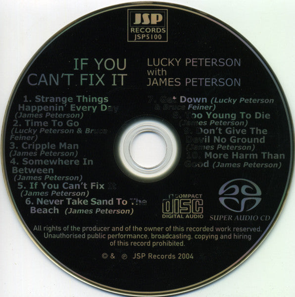 James & Lucky Peterson - If You Can't Fix It (SACD) | USED - BLUES / USED *NEAR MINT*
