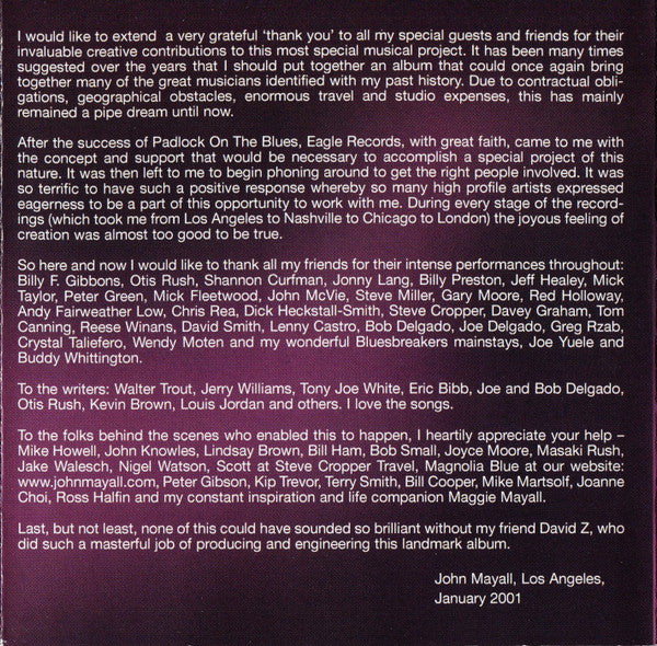 John Mayall & Friends - Along For The Ride SACD | Near Mint (NM) Near Mint (NM) - BLUES / USED *NEAR MINT*