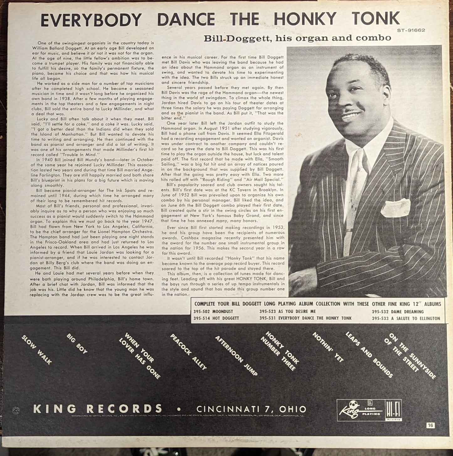 Bill Doggett Everybody Dance The Honky Tonk *CLUB* LP Near Mint (NM or M-) Near Mint (NM or M-)