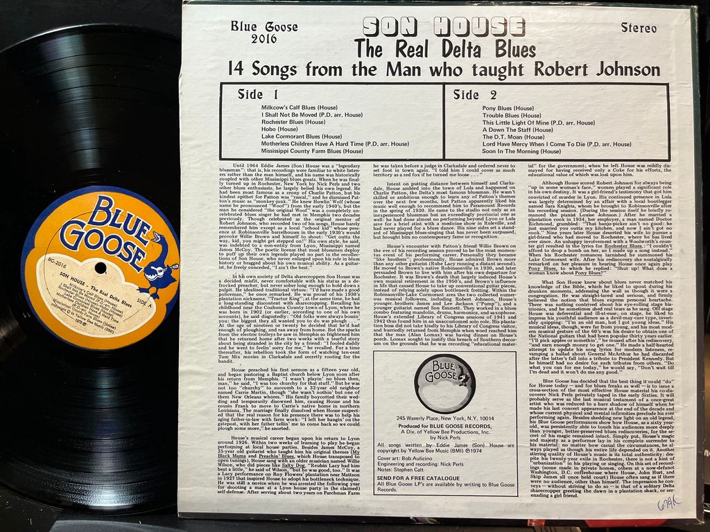 Son House - The Real Delta Blues (14 Songs From The Man Who Taught Robert Johnson) (VINYL) | Near Mint (NM) Very Good Plus Plus (VG++) - BLUES / USED *NEAR MINT*