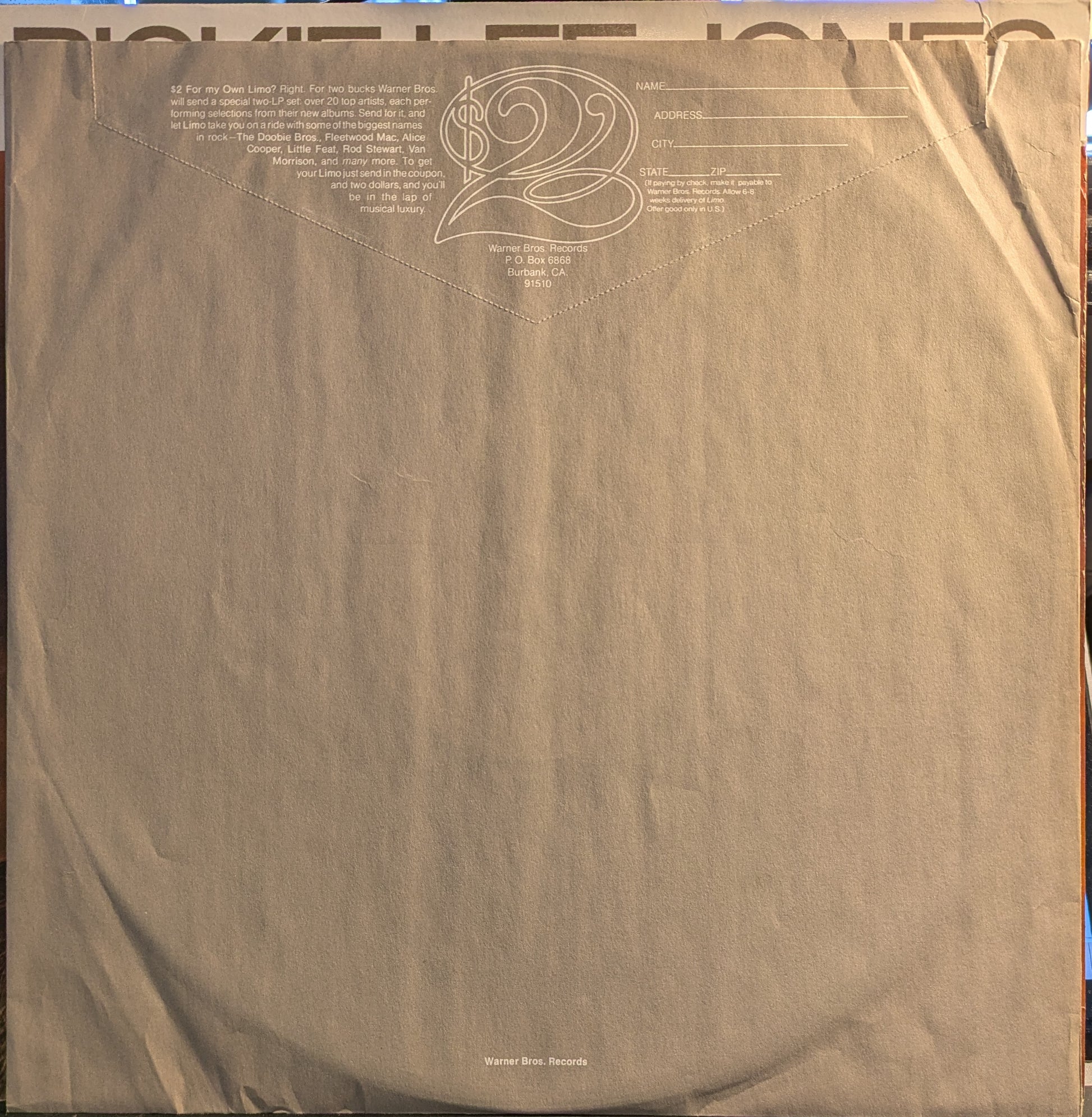 Rickie Lee Jones - Rickie Lee Jones | Near Mint (NM) Excellent+ (EX+) - BLUES / USED *NEAR MINT*