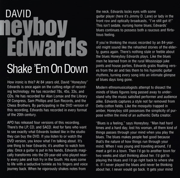 David Honeyboy Edwards - Shake 'Em On Down (SACD) | USED - BLUES / USED *NEAR MINT*