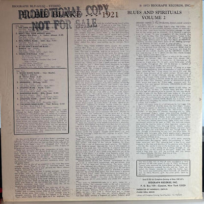 1921 - Vol. 2 Rare Piano Rolls Of Early Blues And Spirituals (VINYL) | Very Good Plus (VG+) Excellent+ (EX+) - BLUES / USED *VERY GOOD+*