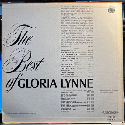 Gloria Lynne - The Best Of Gloria Lynne | Very Good Plus (VG+) Excellent (EX) - BLUES / USED *VERY GOOD++*