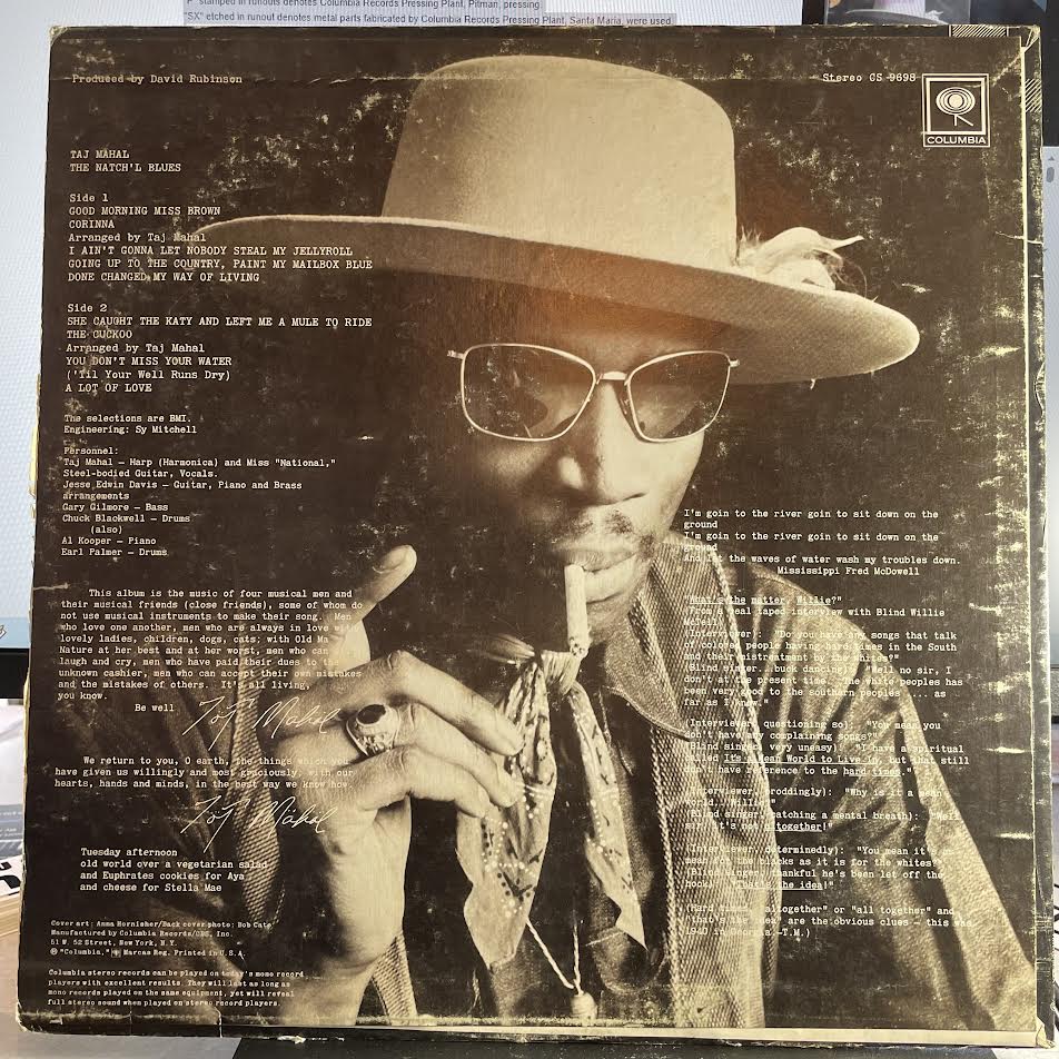 The Natch'l Blues (VINYL) | Very Good Plus (VG+) Very Good Plus (VG+) - BLUES / USED *VERY GOOD+*