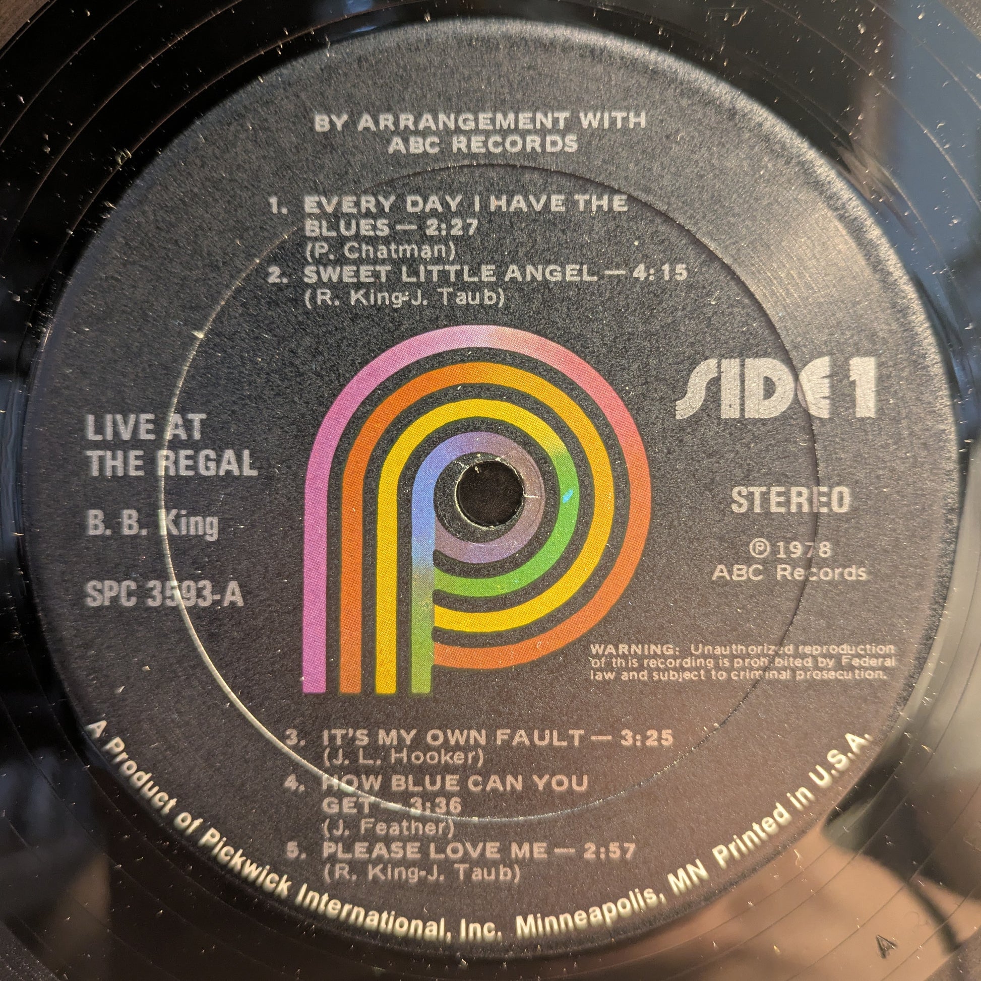 Live At The Regal (VINYL) | Very Good Plus (VG+) Near Mint (NM) - BLUES / USED *VERY GOOD++*