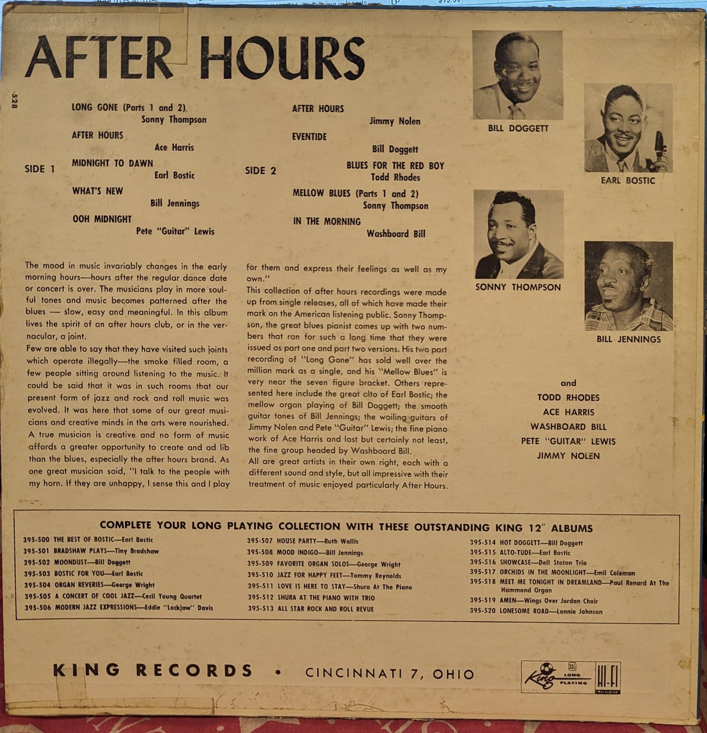 Various - After Hours *MONO* | Very Good (VG) Good Plus (G+) - BLUES / USED *VERY GOOD*