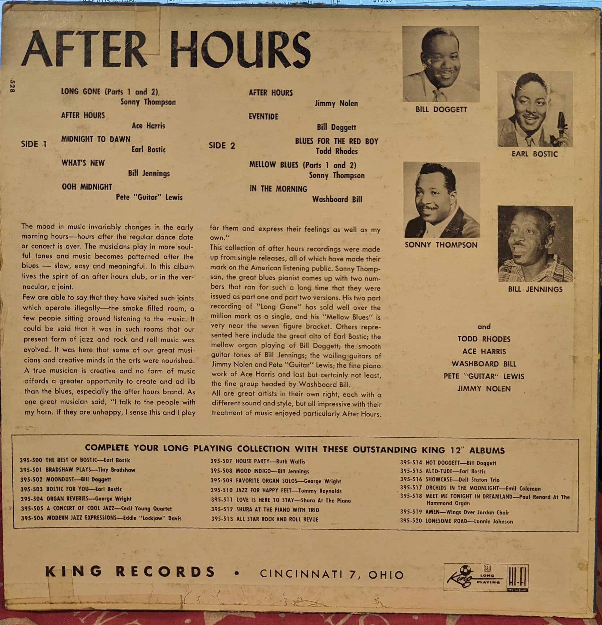Various - After Hours *MONO* | Very Good (VG) Good Plus (G+) - BLUES / USED *VERY GOOD*