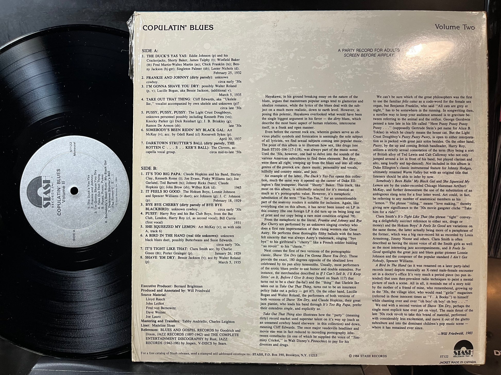 Various - Copulatin' Blues Volume Two (VINYL LP) | Near Mint (NM or M-) Near Mint (NM) - BLUES / USED *NEAR MINT*