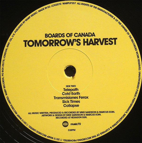 Boards Of Canada - Tomorrow's Harvest (2x VINYL) | Mint (M) Mint