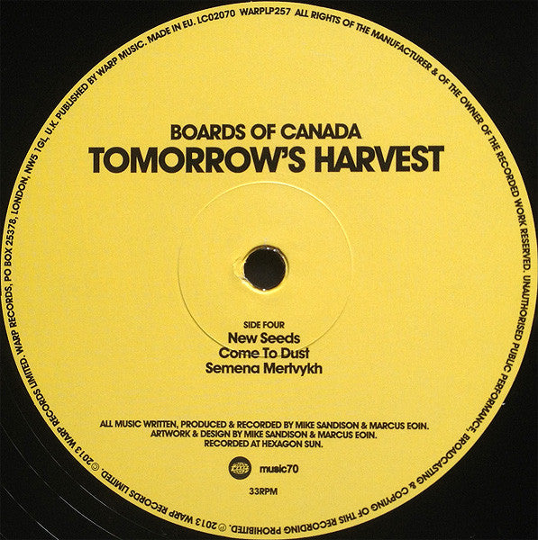 Boards Of Canada - Tomorrow's Harvest (2x VINYL) | Mint (M) Mint