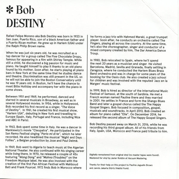 Bob Destiny - Wang Dang / Manha (Troubles) *7"* | Mint (M) Mint (M) - FUNK *SEALED*