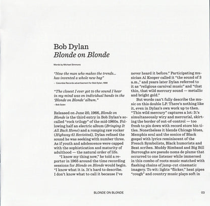 Bob Dylan - Blonde On Blonde (VMP | CLEAR BLONDE VINYL) | Mint (M) Mint (M) - FOLK *SEALED/COLOR*