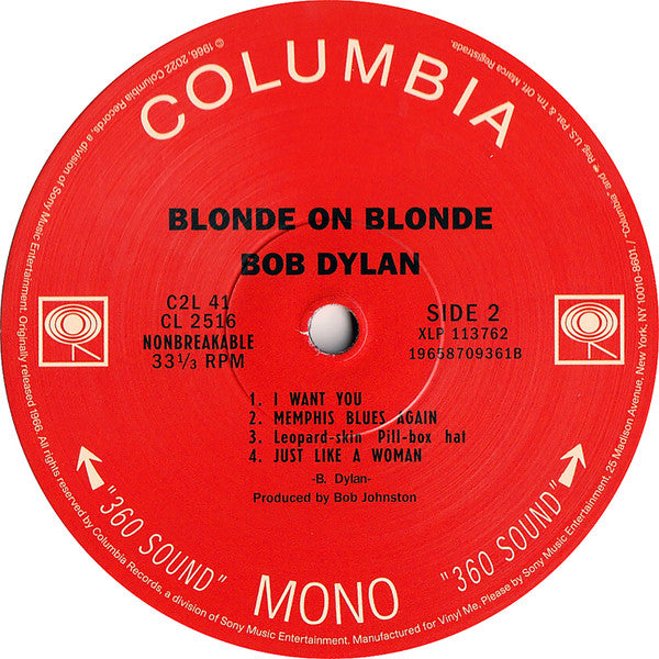 Bob Dylan - Blonde On Blonde (VMP | CLEAR BLONDE VINYL) | Mint (M) Mint (M) - FOLK *SEALED/COLOR*