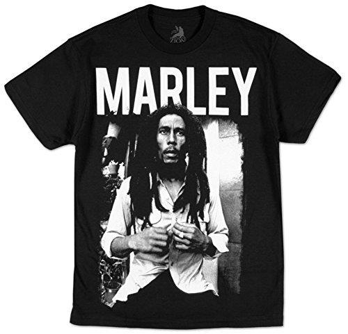 Zion Rootswear Men'S Marley T-Shirt, Black, Large |