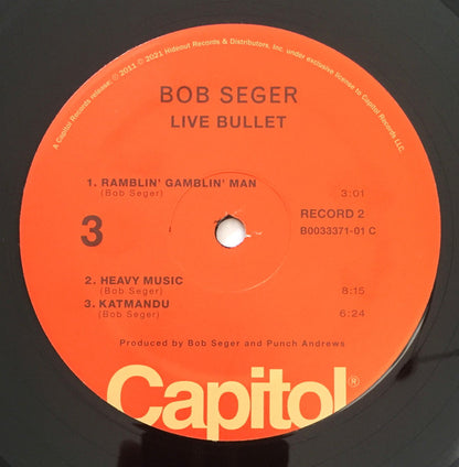 Bob Seger And The Silver Bullet Band Live Bullet Capitol Records, UMe, Hideout Records (4) 2xLP, Album, RE, RM, Gat Mint (M) Mint (M)