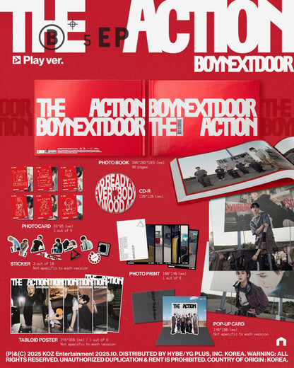 Boynextdoor 5Th Ep [The Action] [Play Ver.] [Indie Retail Exclusive] [CD] |