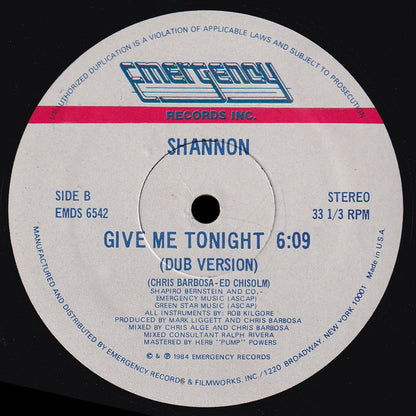 Give Me Tonight (VINYL) | Excellent (EX) Excellent (EX) - BREAKS/FREESTYLE / USED *EXCELLENT*