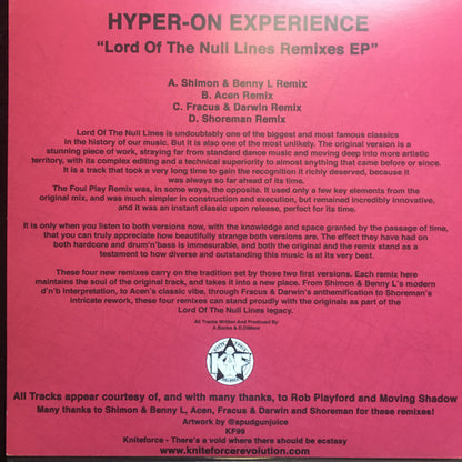 Hyper On Experience - Lord Of The Null Lines Remixes EP | Mint (M) Mint (M) - BREAKS *NEW*