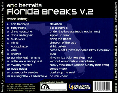 Eric Berretta - Florida Breaks V.2 (CD TWILIGHT GROOVES TGCD02 2001) | USED Excellent+ (EX+) Excellent (EX) - BREAKS / USED *EXCELLENT+*