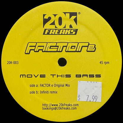 Factor E - Move This Bass (VINYL 12" 20K FREAKS 20K-003 2003) | - BREAKS / USED *EXCELLENT+*