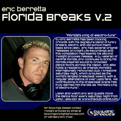 Eric Berretta - Florida Breaks V.2 (CD TWILIGHT GROOVES TGCD02 2001) | USED Excellent+ (EX+) Excellent (EX) - BREAKS / USED *EXCELLENT+*