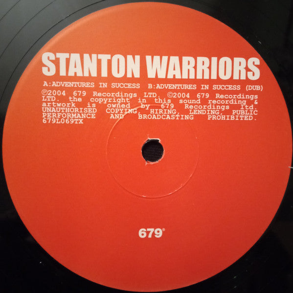 Stanton Warriors Adventures In Success 12" Excellent (EX) Near Mint (NM or M-)