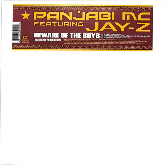 PANJABI MC - Beware Of The Boys (Mundian To Bach Ke)(VINYL 12" SINGLE) | USED Excellent (EX) Near Mint (NM or M-) - BREAKS / USED *EXCELLENT*