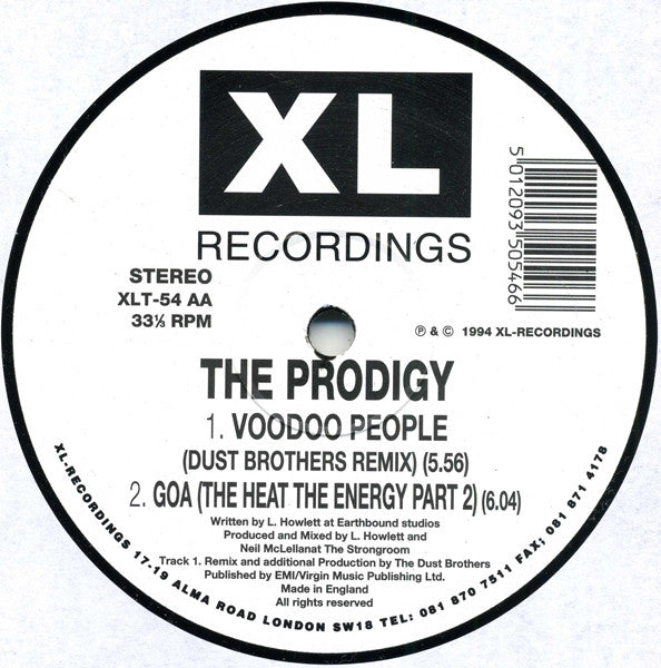 Voodoo People (12") | Excellent (EX) Excellent (EX) - BREAKS / USED *EXCELLENT*