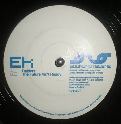 EK - Raiders / The Future Ain't Ready (VINYL) | Excellent (EX) Generic - BREAKS / USED *EXCELLENT*