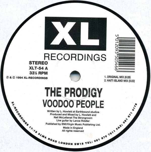Voodoo People (12") | Excellent (EX) Excellent (EX) - BREAKS / USED *EXCELLENT*
