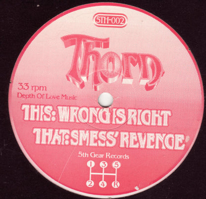 Thorn - Wrong Is Right (VINYL LP) | Excellent (EX) Generic - BREAKS / USED *EXCELLENT*