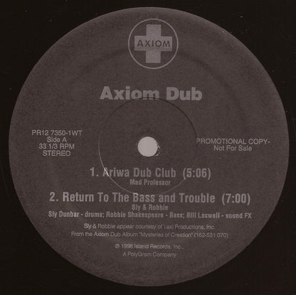Axiom Dub (12" VINYL) | Excellent (EX) Generic - BREAKS / USED *EXCELLENT*