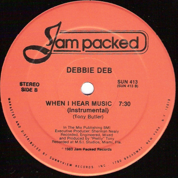 Debbie Deb When I Hear Music 12" Excellent (EX) Excellent (EX)