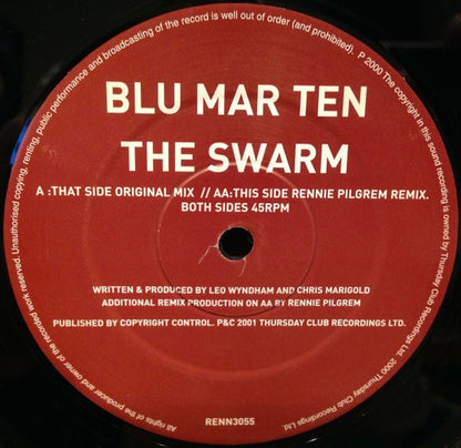 Blu Mar Ten - The Swarm (VINYL) | Near Mint (NM) Near Mint (NM) - BREAKS / USED *NEAR MINT*