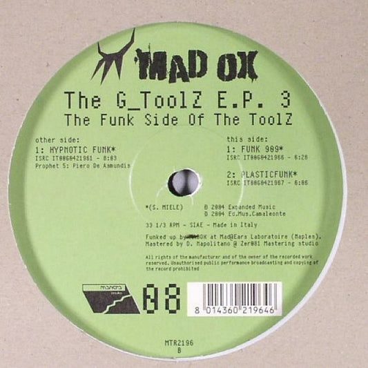 Madox - The G_ToolZ E.P. 3 The Funk Side Of The ToolZ | Near Mint (NM) Near Mint (NM) - BREAKS / USED *NEAR MINT*