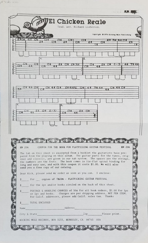 Various - Kicking Mule's Flat Picking Guitar Festival | Near Mint (NM) Near Mint (NM) - BLUES / USED *NEAR MINT*