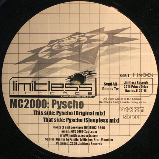 Psycho (VINYL) | Near Mint (NM) Generic - BREAKS / USED *NEAR MINT*