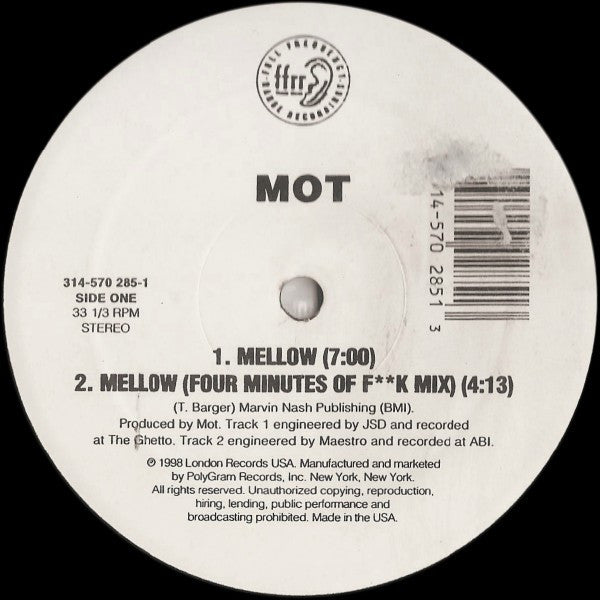 MOT - Mellow / 97 Winks / 110 Mistakes | Near Mint (NM) Generic - BREAKS / USED *NEAR MINT*