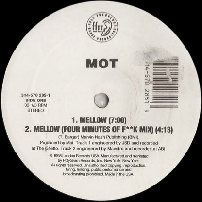 MOT - Mellow / 97 Winks / 110 Mistakes | Near Mint (NM) Generic - BREAKS / USED *NEAR MINT*