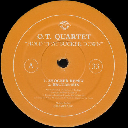 The O.T. Quartet - Hold That Sucker Down | Near Mint (NM) Excellent (EX) - BREAKS / USED *NEAR MINT*