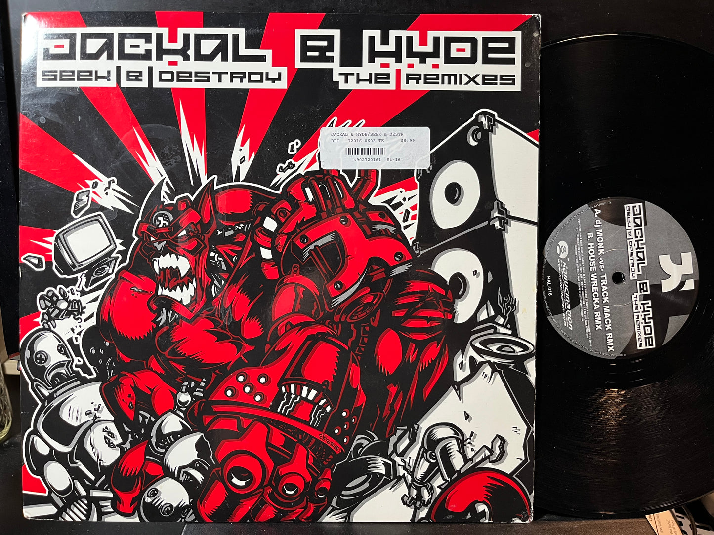 Jackal & Hyde - Seek & Destroy (The Remixes) (VINYL) | Near Mint (NM) Near Mint (NM) - BREAKS / USED *NEAR MINT*